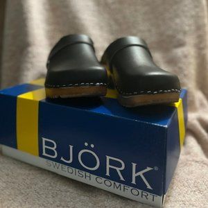 Bjork Open Back Leather Clogs Black Size 38 (worn once!)